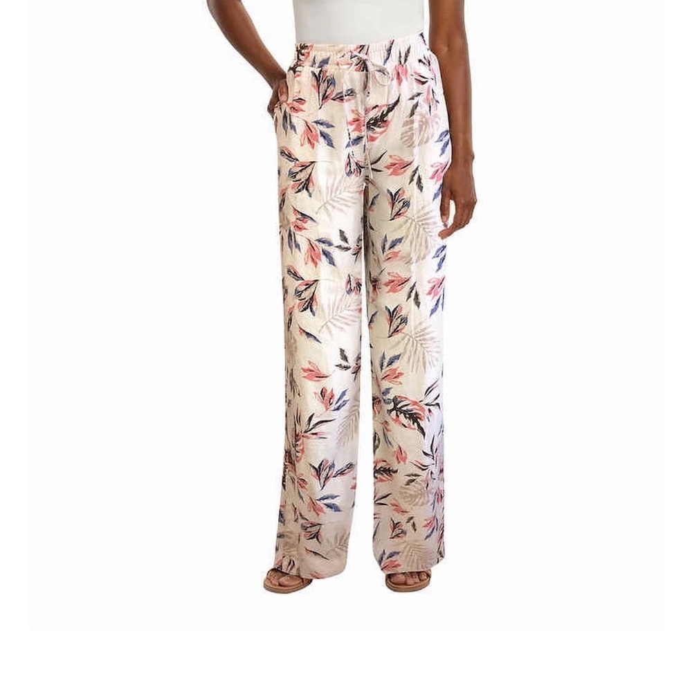 Briggs Wide Leg Floral Palm Pants - Large